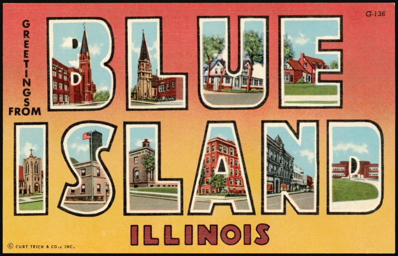 Greetings From Blue Island Large Letter