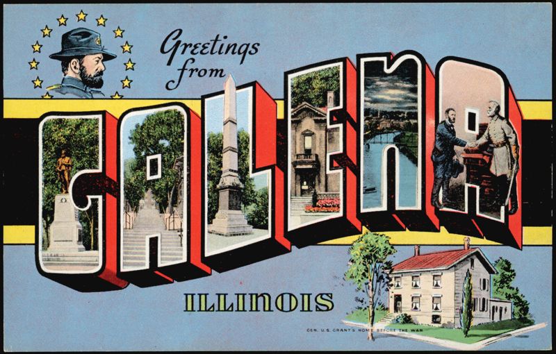 Greetings from Galena, IL, Large Letter Views Illinois
