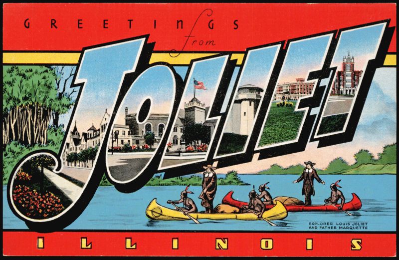 Joliet, Illinois - Large Letter Views, Joliet & Marquette
