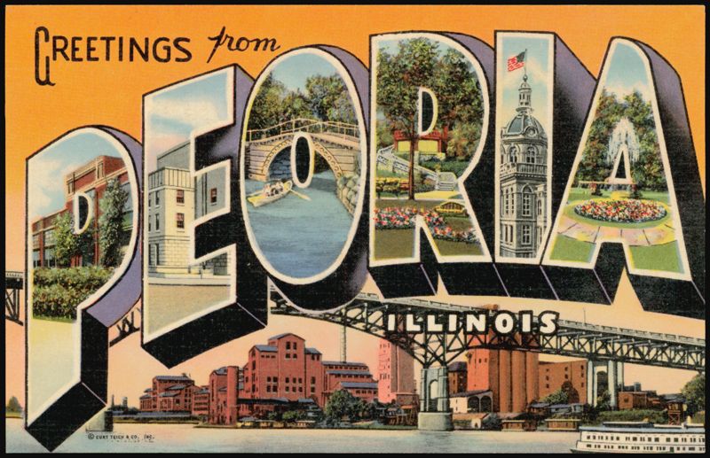 Greetings from Peoria Illinois Large Letter