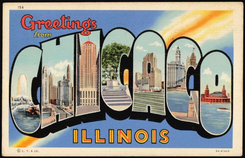 Greetings from Chicago Large Letter Views