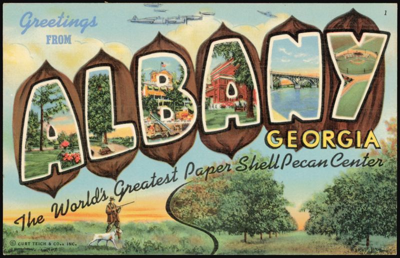 Greetings from Albany, Georgia - Large Letter Pecan Center