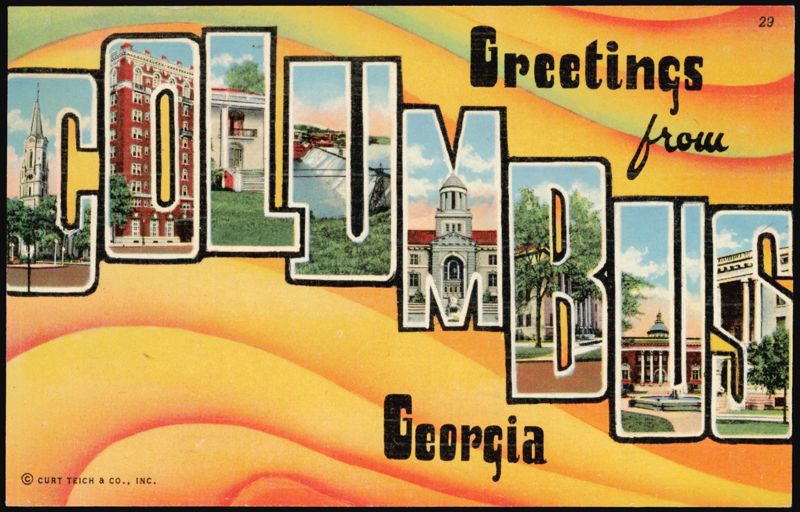 Greetings from Columbus Georgia Large Letter