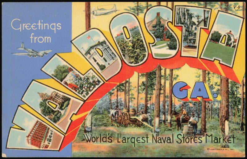 Greetings from Valdosta GA Large Letter Naval Stores Market Georgia