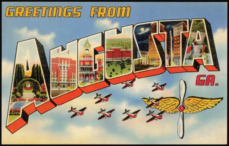 Greetings From Atlanta Large Letter with Airplanes Georgia