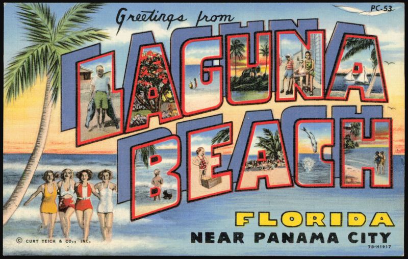 Greetings from Laguna Beach, Florida Large Letter