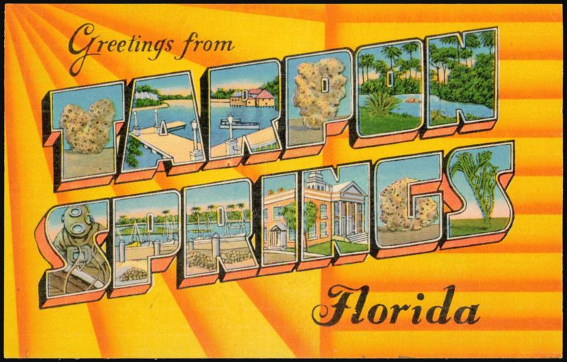 Greetings from Tarpon Springs Large Letter Florida