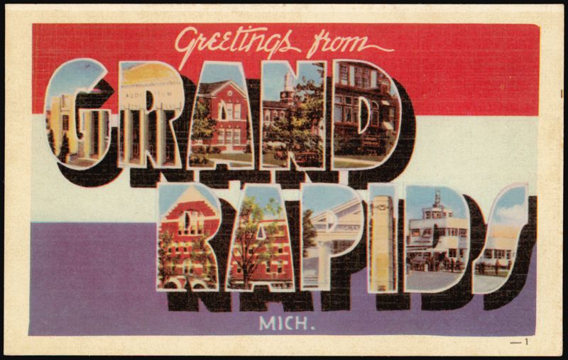 Greetings from Grand Rapids Large Letter