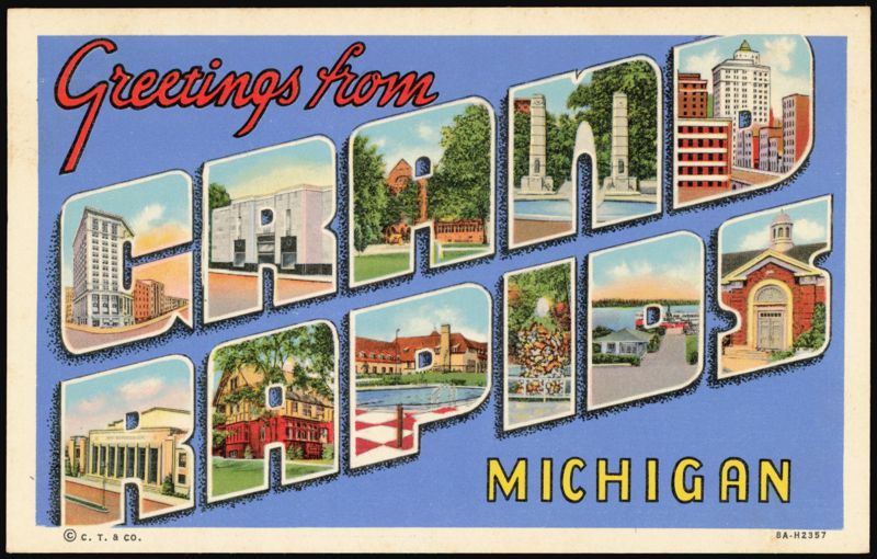 Greetings from Grand Rapids Large Letter