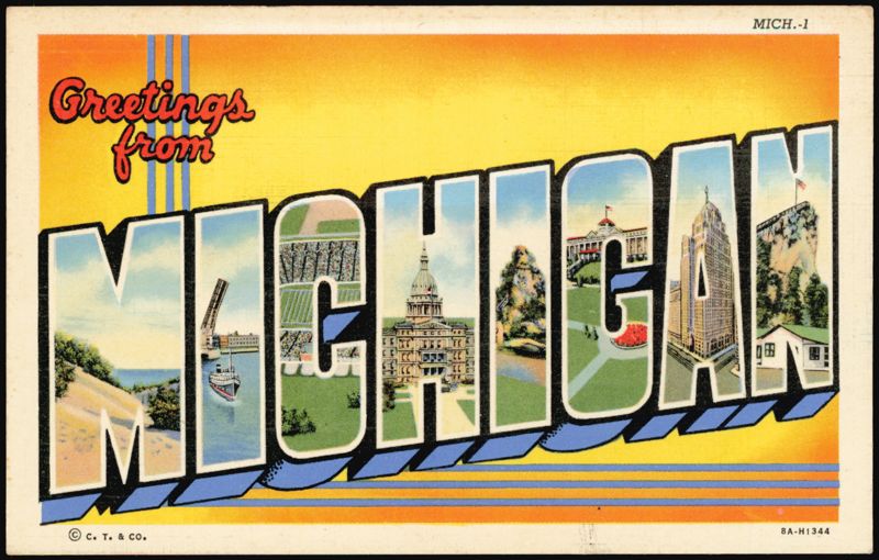 Greetings from Michigan Large Letter