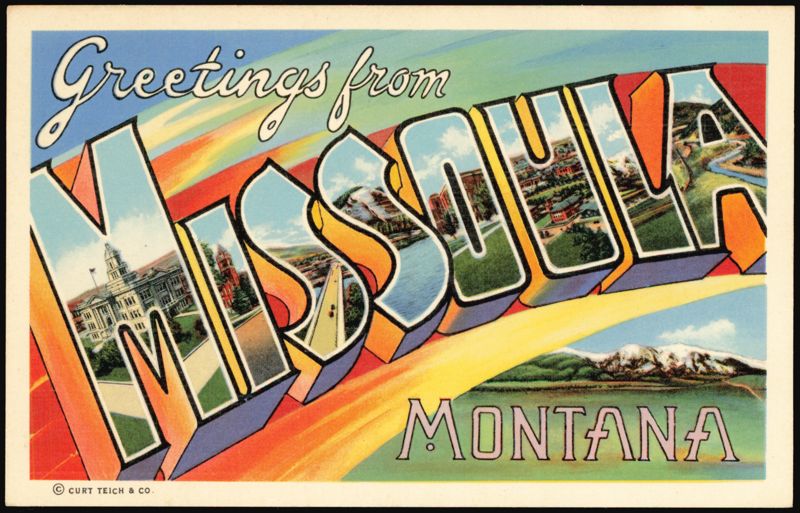 Greetings from Missoula Large Letter Montana