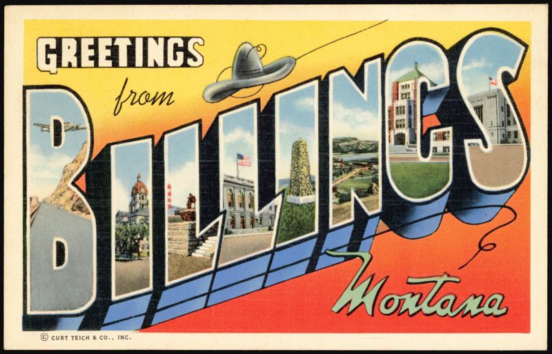 Greetings from Billings Large Letter Montana