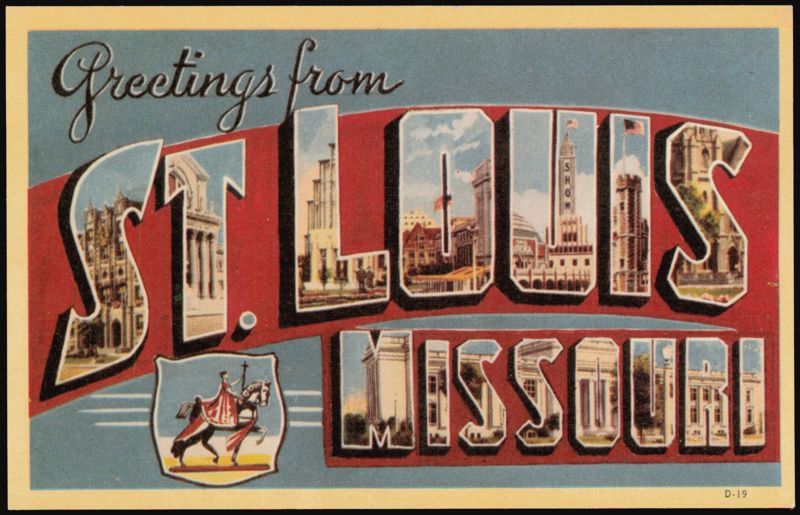 Greetings from St. Louis Large Letter Missouri