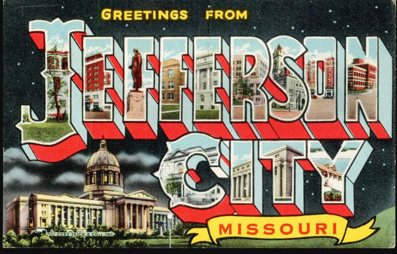 Greetings From Jefferson City Missouri Large Letter