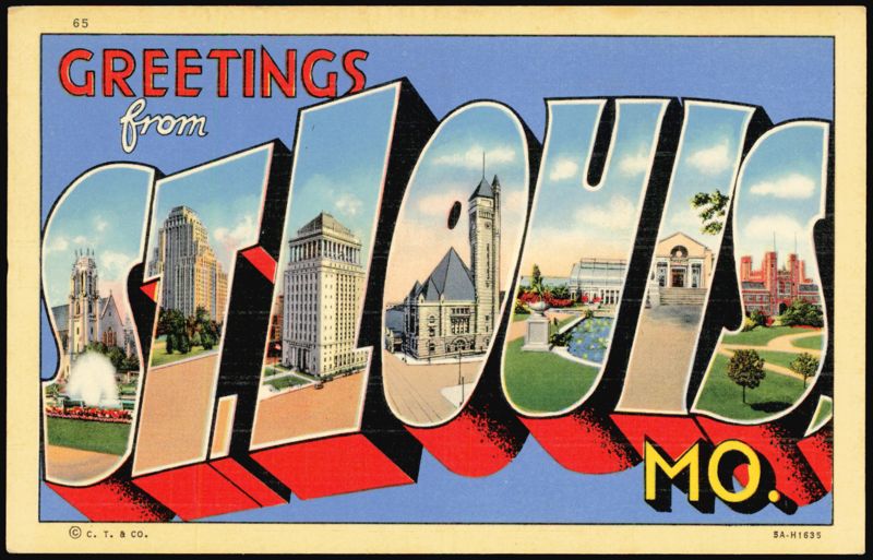 Greetings from St. Louis MO Large Letter Missouri