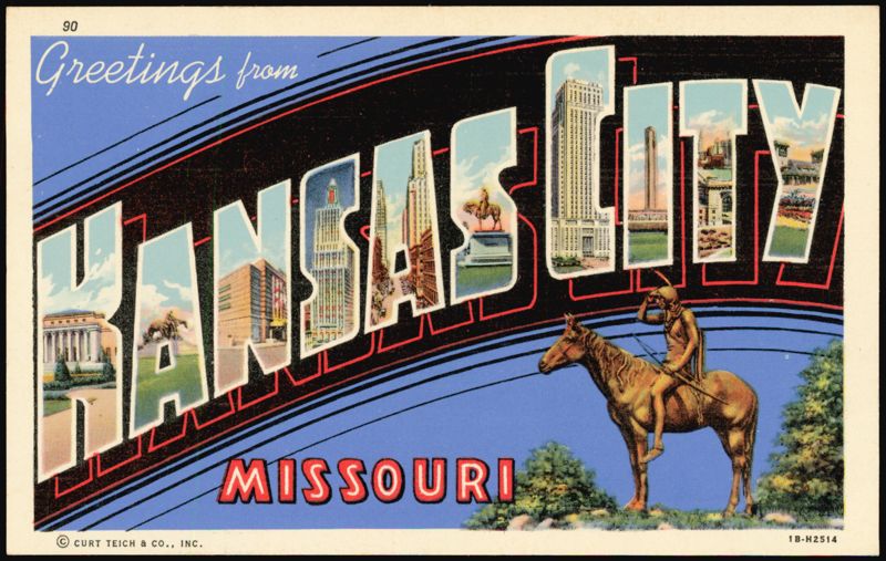 Greetings from Kansas City Missouri Large Letter Native American