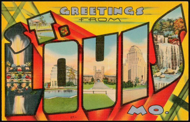 Greetings From St. Louis Large Letter Missouri
