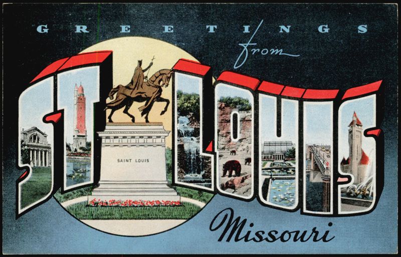 Greetings From St. Louis Missouri Large Letter