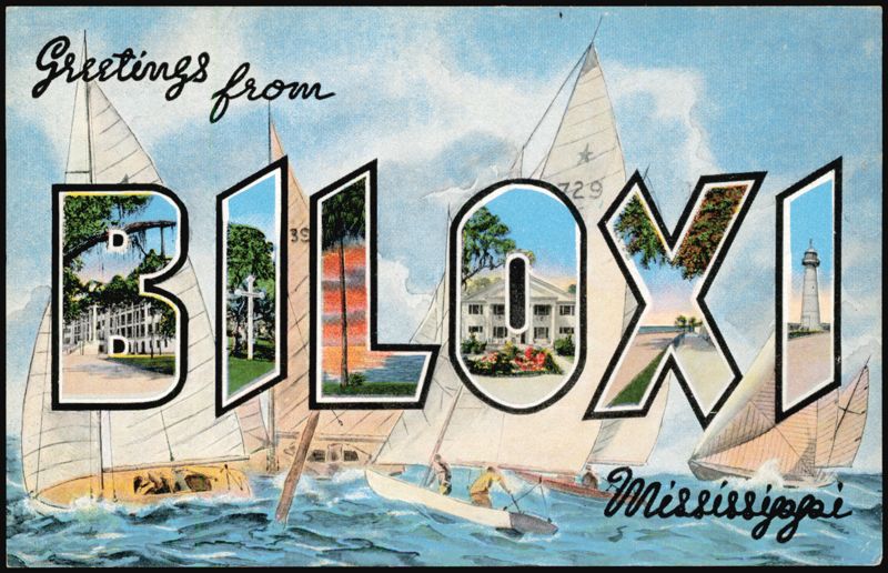 Greetings from Biloxi Large Letter Mississippi