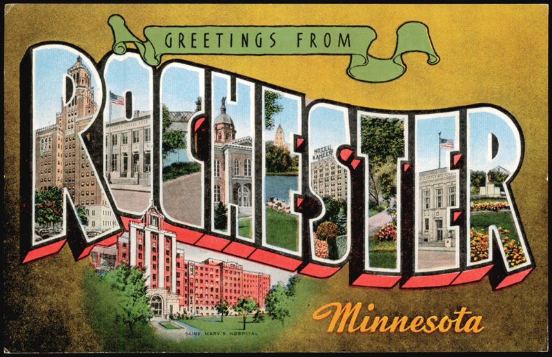 Greetings From Rochester Minnesota Large Letter