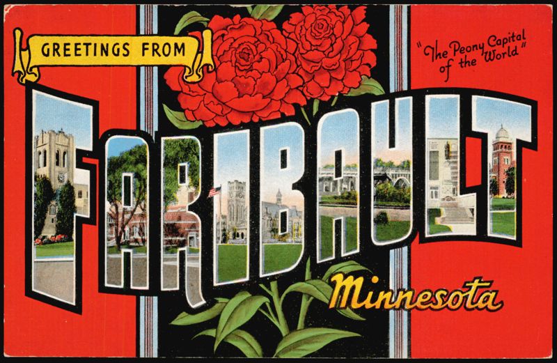 Greetings From Faribault, Peony Capital, Large Letter Views
