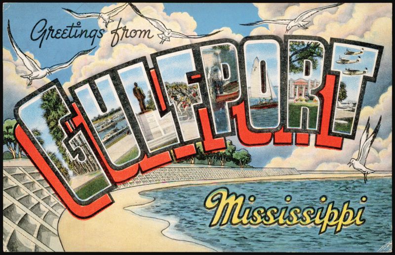 Greetings from Gulfport Mississippi Large Letter