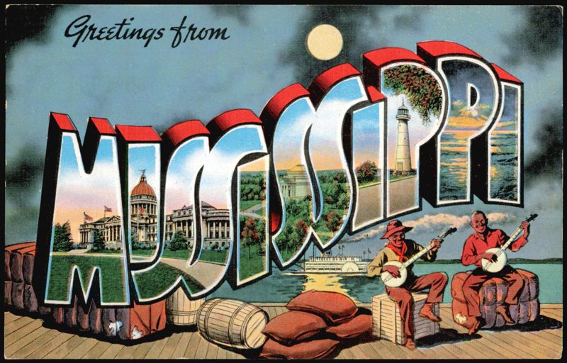 Greetings from Mississippi Large Letter, Banjo Players