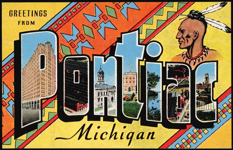 Greetings From Pontiac Michigan Large Letter