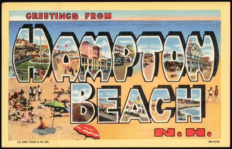 Greetings From Hampton Beach Large Letter New Hampshire