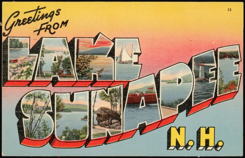Greetings From Lake Sunapee Large Letter New Hampshire