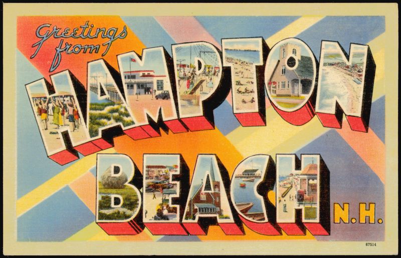 Greetings from Hampton Beach Large Letter New Hampshire