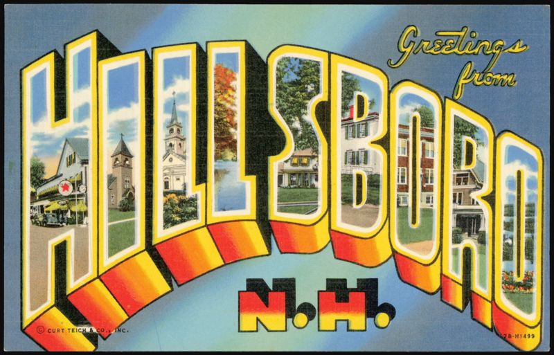 Greetings from Hillsboro Large Letter Scenes New Hampshire