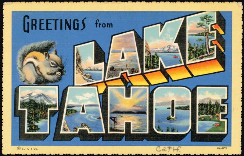 Greetings from Lake Tahoe Large Letter Squirrel California