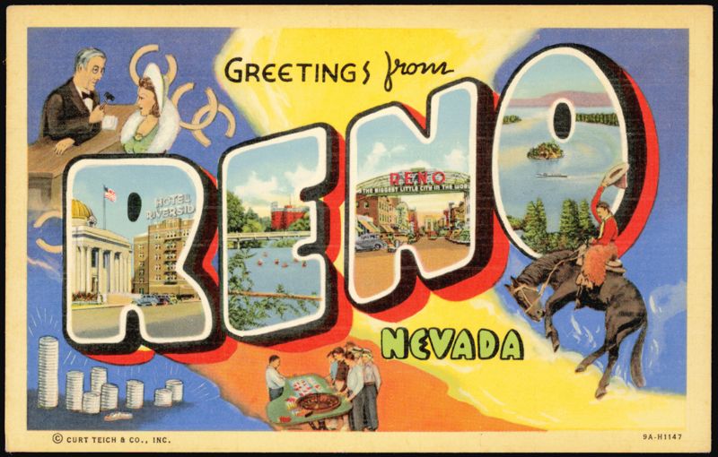 Greetings from Reno Nevada Large Letter Scenes