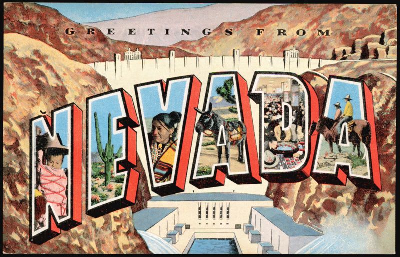 Greetings From Nevada Large Letter Hoover Dam