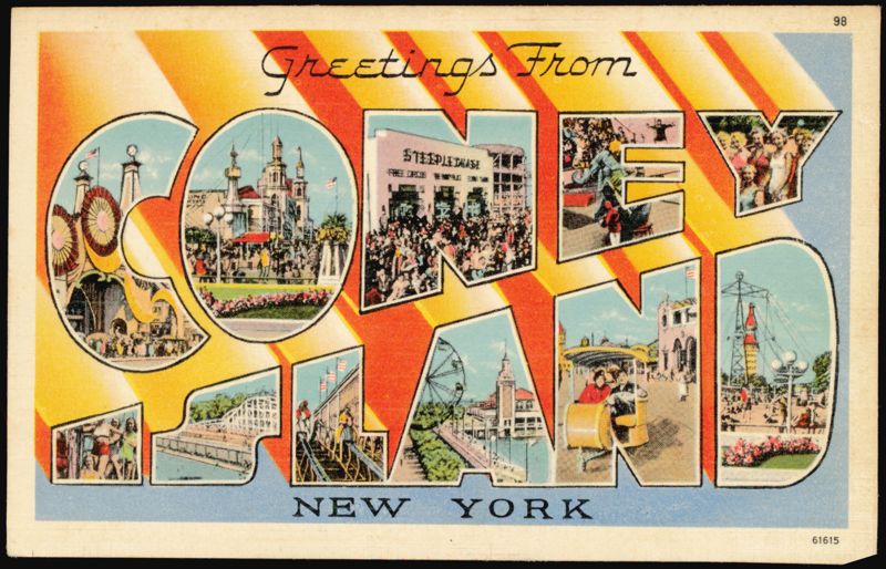 Greetings From Coney Island Large Letter