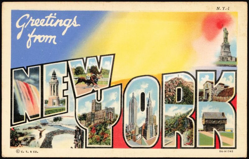 Greetings from New York Large Letter Collage