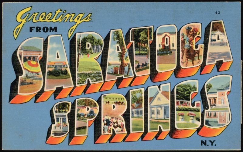 Greetings From Saratoga Springs Large Letter New York