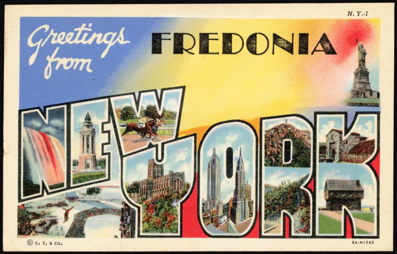 Greetings from Fredonia New York Large Letter