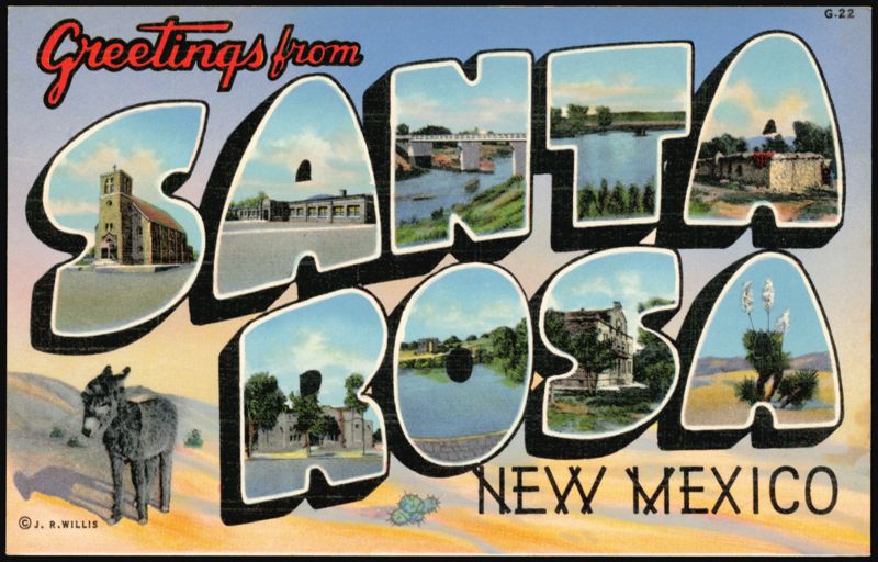 Greetings from Santa Rosa, New Mexico Large Letter