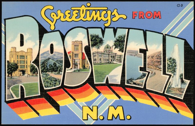 Greetings From Roswell, Large Letter Scenes New Mexico