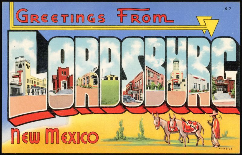 Greetings From Lordsburg New Mexico Large Letter
