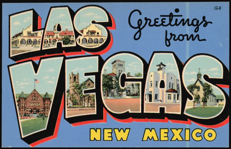 Greetings from Las Vegas New Mexico Large Letter