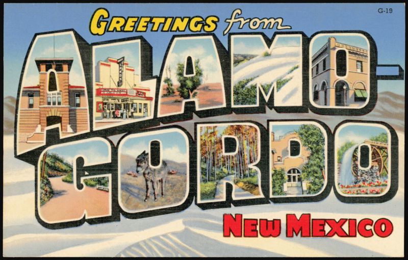 Greetings From Large Letter, Alamogordo New Mexico