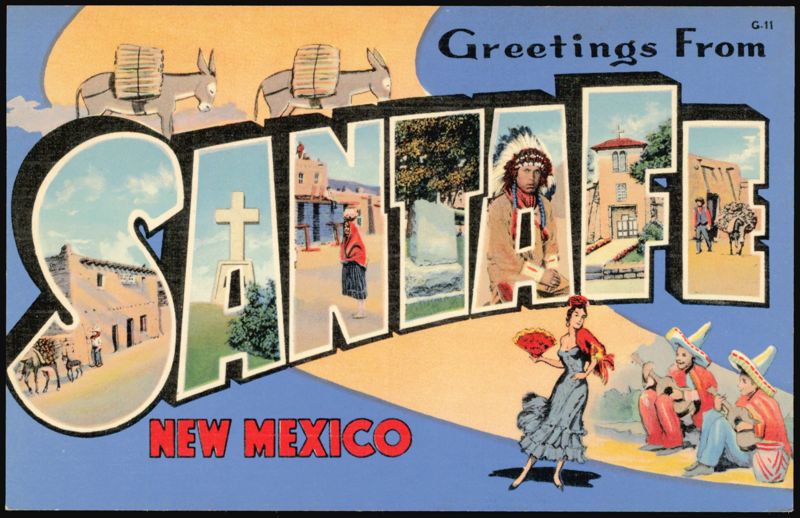 Greetings From Santa Fe Large Letter