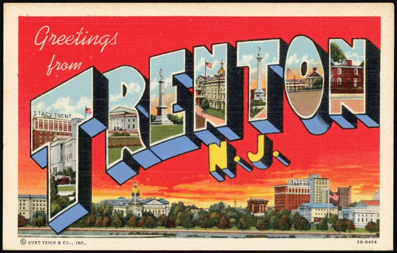 Greetings from Trenton N.J. Large Letter Views New Jersey