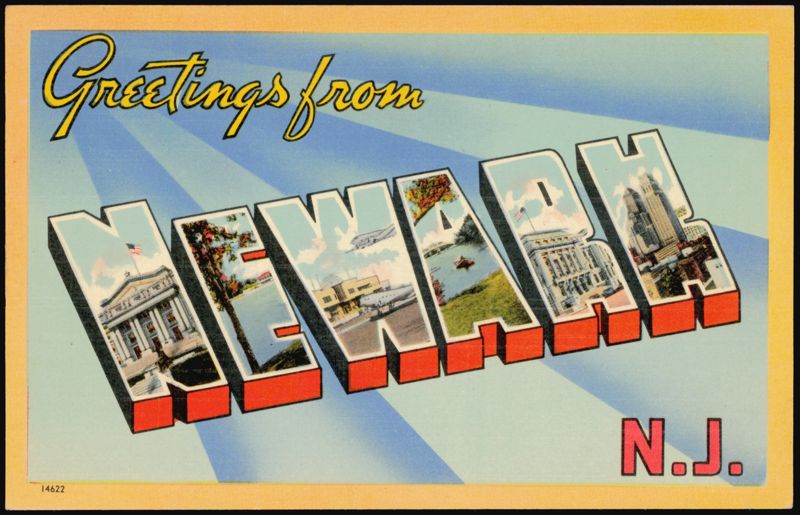 Greetings from Newark Large Letter Scenes New Jersey
