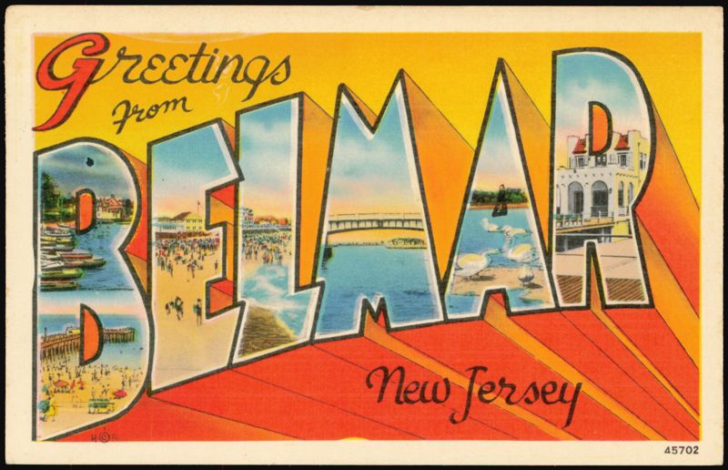 Greetings from Belmar Large Letter Scenes
