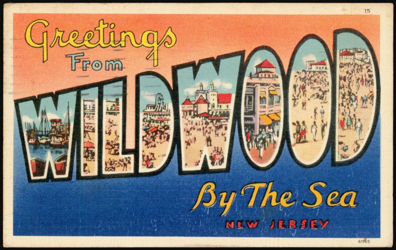 Greetings From Wildwood By The Sea Large Letter New Jersey