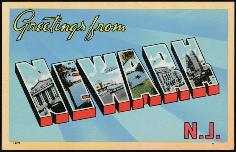 Greetings from Newark Large Letter New Jersey